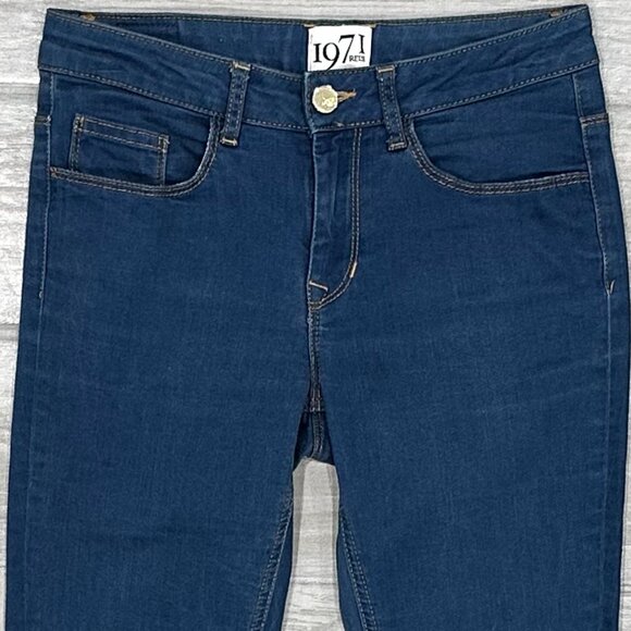 Reiss 1971 Ross Low-Rise Lightweight Stretch Skinny Jeans in Medium Blue Size 2 - Picture 5 of 14